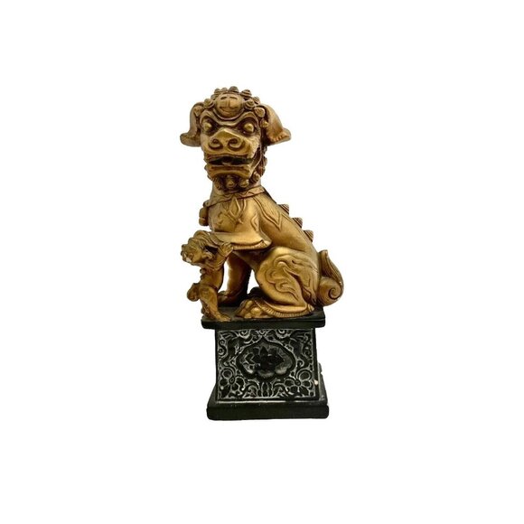 Other - Foo Dog Figurine Guardian Lion Porcelain Statue Vintage Oriental Decor